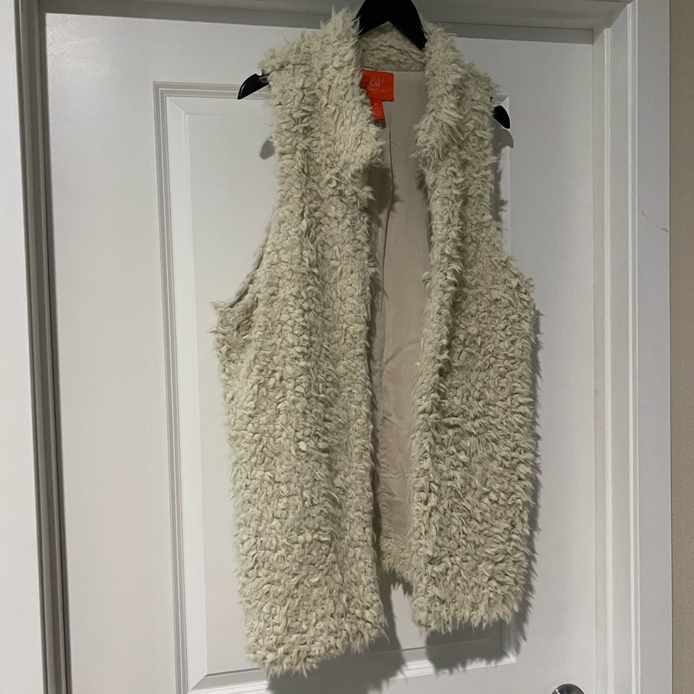 Cream Sherpa Vest